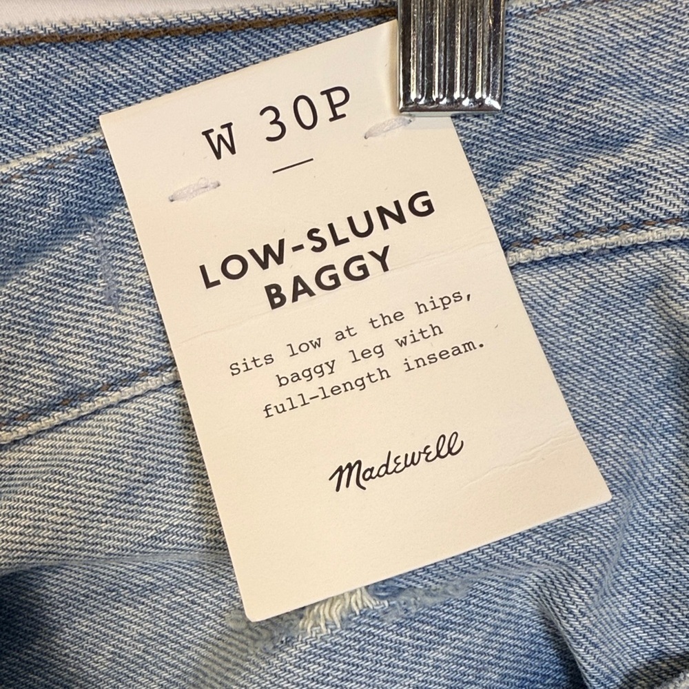 🔥🔥Madewell Jeans Low-Slung Baggy Size 30P NWT - Picture 5 of 14